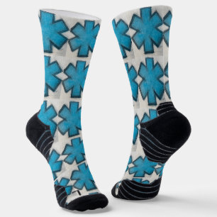 EMS Azul "Estrella de la Vida" Calcetines Ems