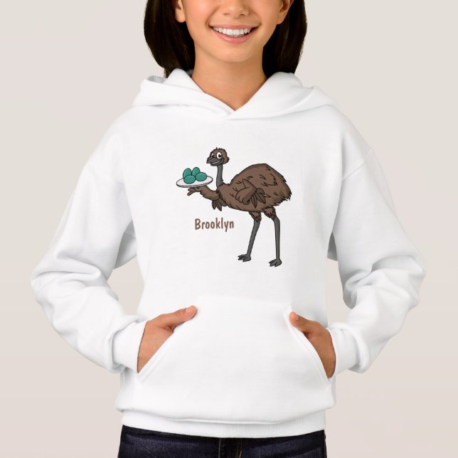 Emu con ilustracion personalizado de huevos (Anverso)