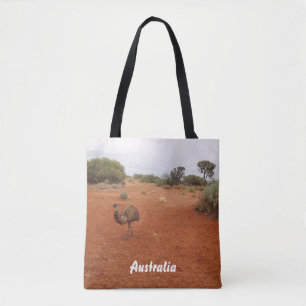Emu en la bolsa de tetas del desierto
