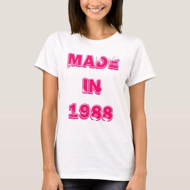 En 1988 camiseta hecha (Anverso)