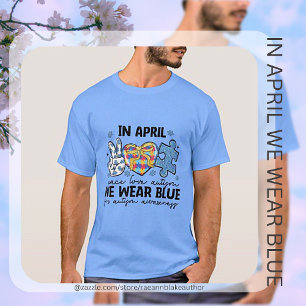 En abril usamos camiseta azul de concientización s