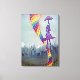 En algún lugar bajo la impresión de lienzo