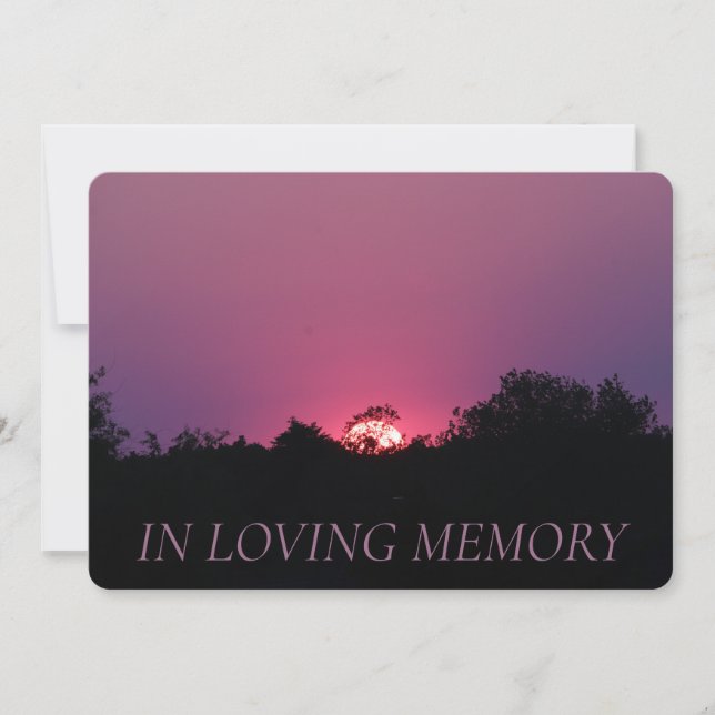 En amor por la memoria Invitación al atardecer ros (Anverso)