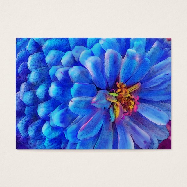 En azul, tarjeta de perfil (Frente)