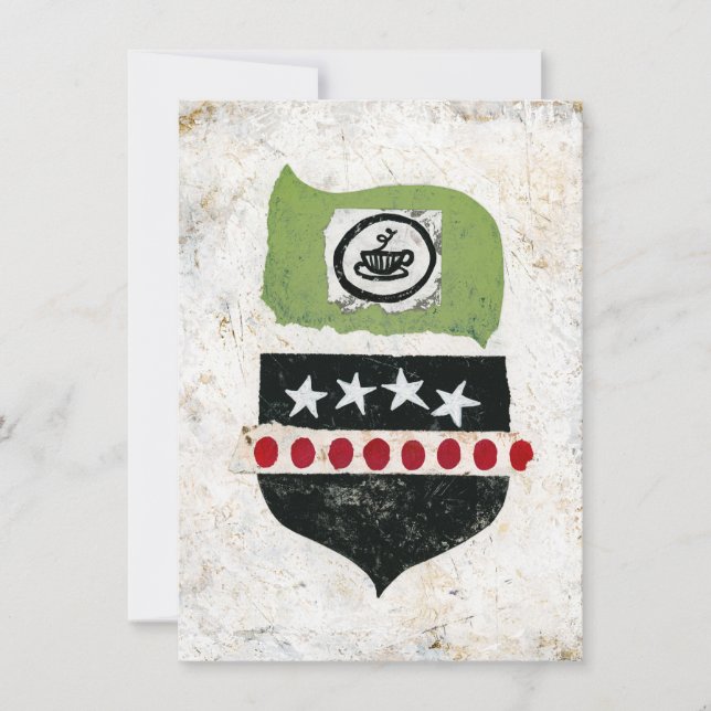 En busca de tarjeta de saludo para café (Anverso)