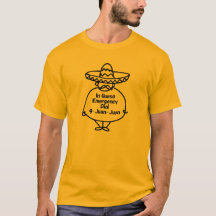 En camiseta de emergencia Queso
