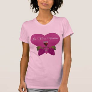 En camiseta Vino Veritas - PINK / RASPBERRY