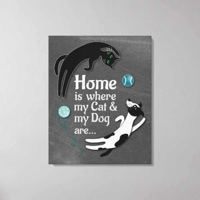 En casa mi gato y mi perro son lienzos comunes (Anverso)