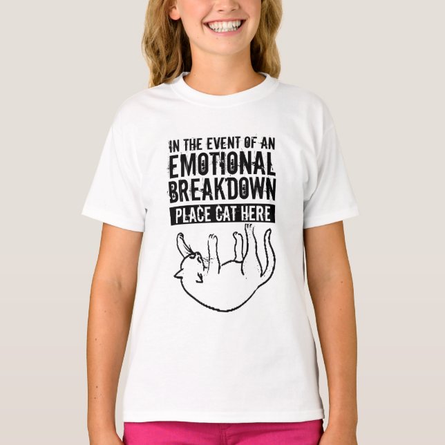 En caso de avería emocional Camiseta Cat (Anverso)