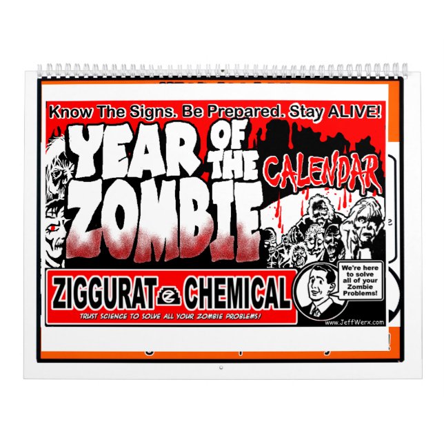 EN CASO DE UN ATAQUE ZOMBIE Calendario (Tapa)