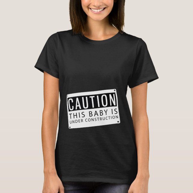 En construcción, camiseta de maternidad (Anverso)