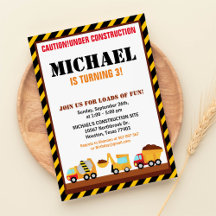 EN CONSTRUCCIÓN Invitación a la fiesta de cumpleañ