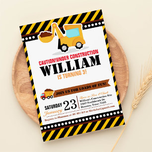 EN CONSTRUCCIÓN Invitación a la fiesta de cumpleañ