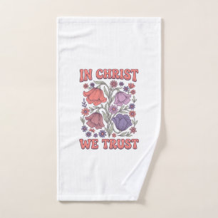 En Cristo Confiamos Diseño Floral Cristiano Vector