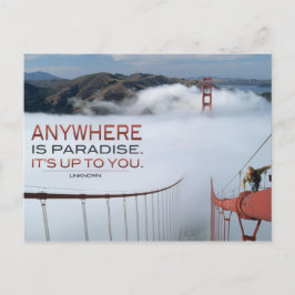 En cualquier lugar está la tarjeta postal Inspirad