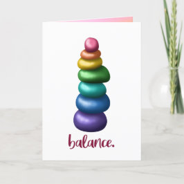 En cuenta. Tarjeta de felicitación Stacking Rocks