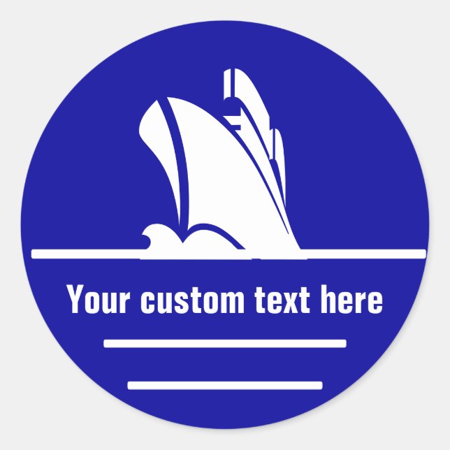 En Curso Personalizado Pegatinas Azul (Anverso)