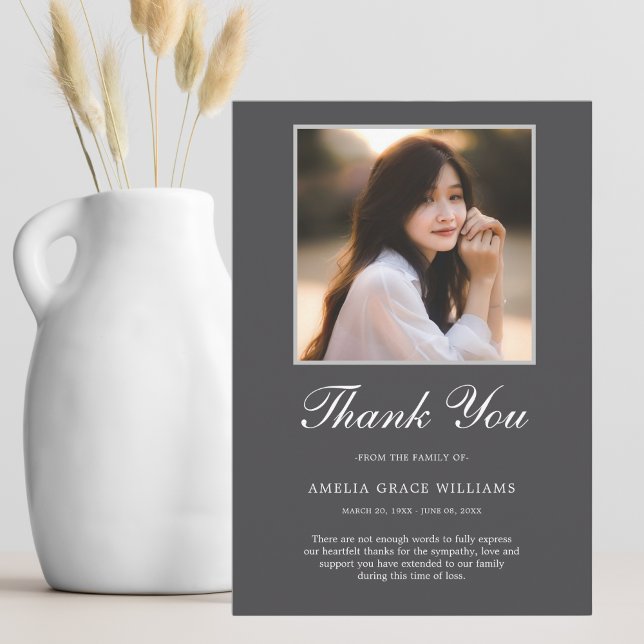 En curso tarjeta de agradecimiento (Sympathy Thank You Card)