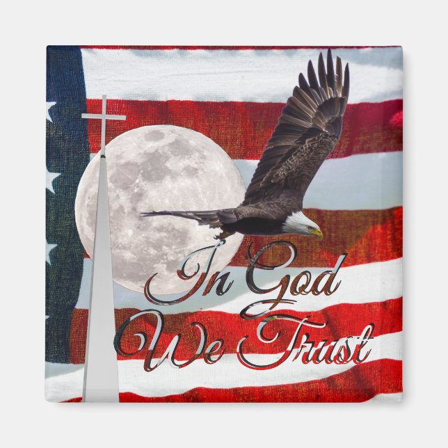 En Dios confiamos en el imán cuadrado (Frente)