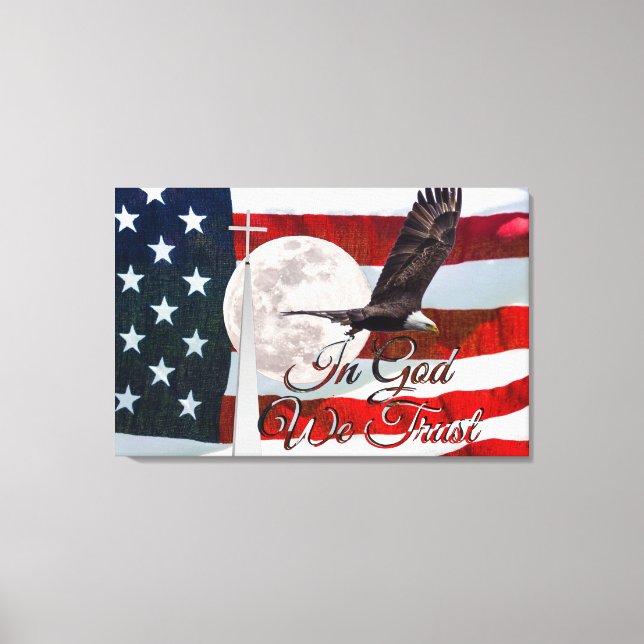 En Dios confiamos en el lienzo (Anverso)