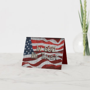 En Dios confiamos en la bandera norteamericana de 