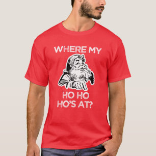 ¿En dónde mi ho ho ho? Camiseta divertida del