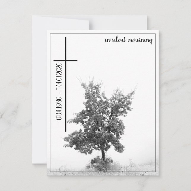 En duelo silencioso - árbol en prado 2.0 (Anverso)