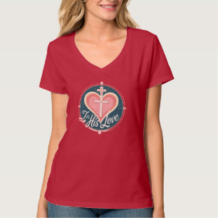 En el amor servimos camiseta de fe cristiana