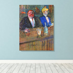 En El Bar por Toulouse Lautrec, Arte Antiguo Fino