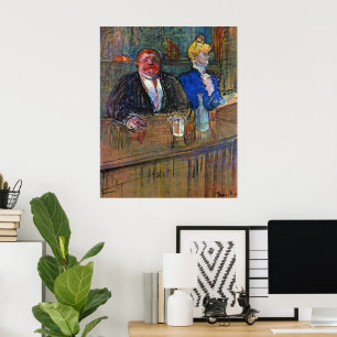 En El Bar por Toulouse Lautrec, Arte Antiguo Fino