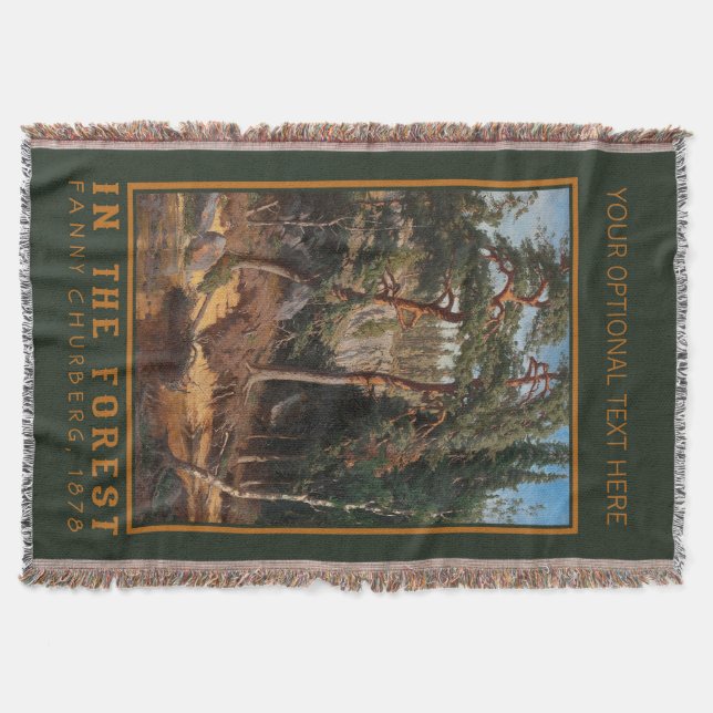 "En el bosque" personalizado arroja manta (Anverso)