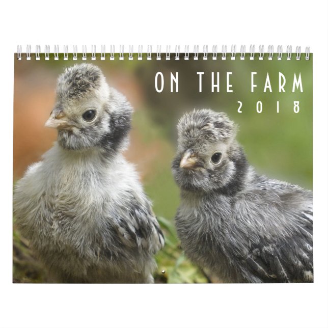 En el calendario adorable de los animales del (Tapa)