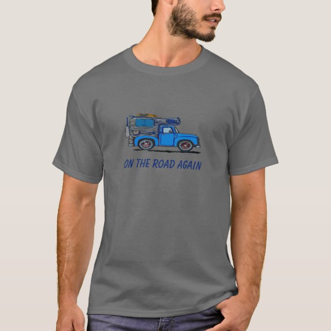 En el camino de nuevo, viejo camper, camiseta (Anverso)