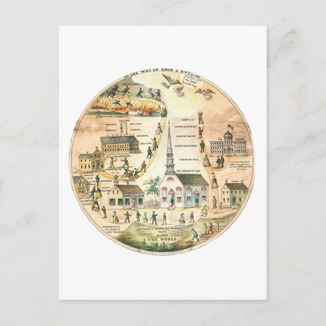 En el camino del buen y el mal cielo/la postal del (Anverso)