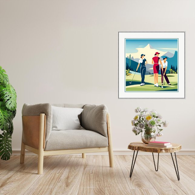 En El Campo - Impresión De Arte De Golf (On The Course - Golf Art Print.
Artist: Roger Smith)