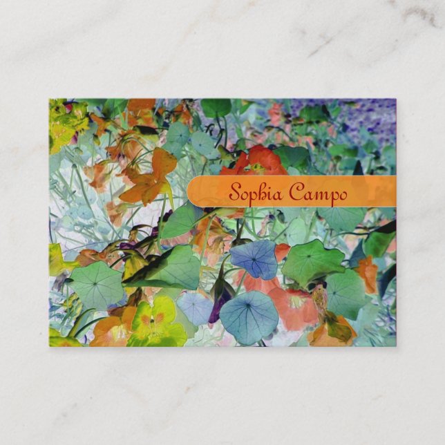 En el campo, plantilla de tarjetas de presentación (Anverso)