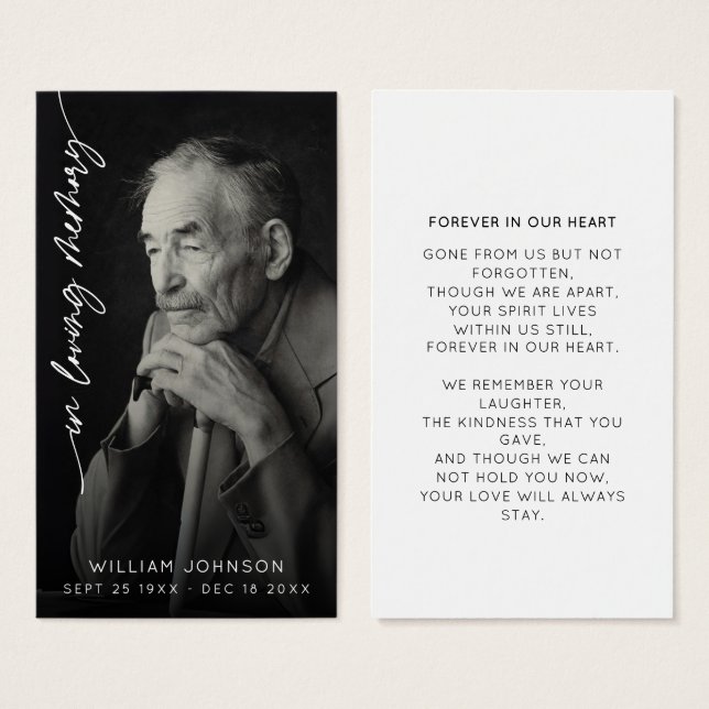 En el funeral de recuerdo de amor (Anverso y reverso)