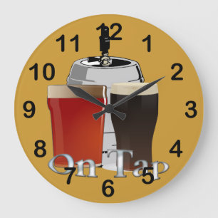 En el golpecito - reloj de pared redondo de la