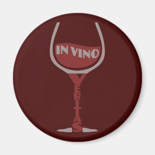 En el imán personalizado Vino Veritas