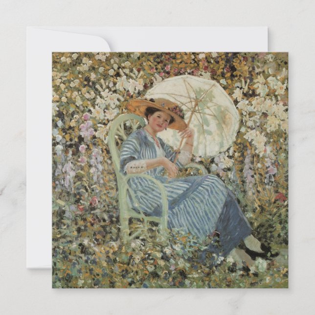 En el jardín, Giverny de Frederick Frieseke (Anverso)
