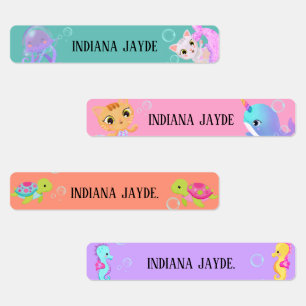 en el marco de las etiquetas de nombres impermeabl