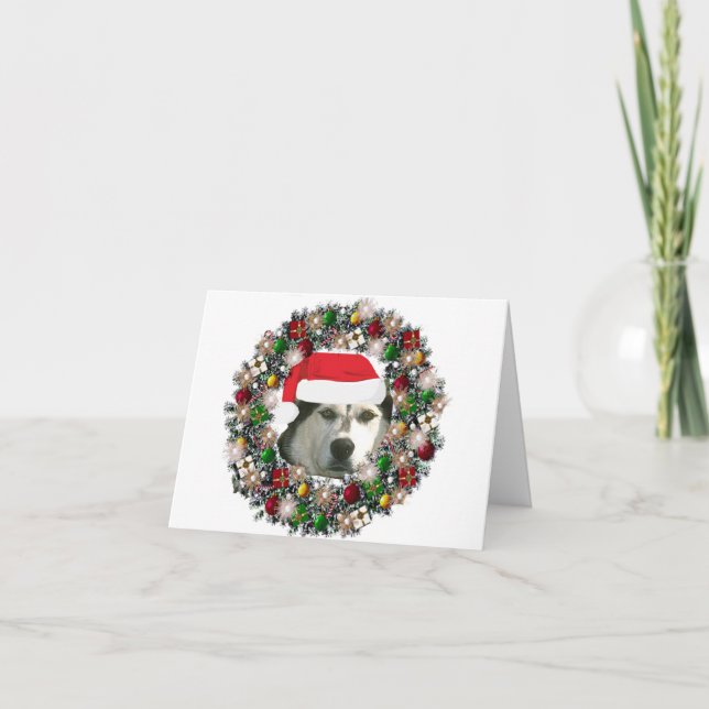 En el navidad - Malamute de Alaska (Anverso)