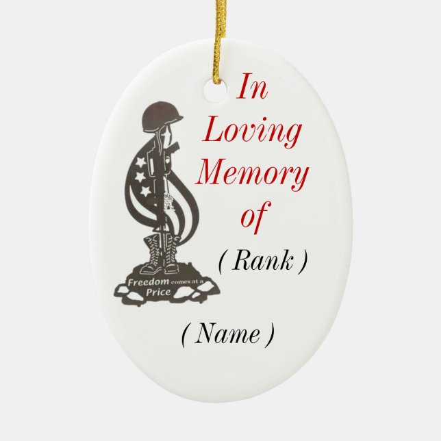 En el ornamento del navidad de la memoria (Frente)