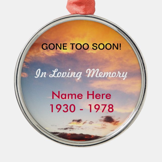 En el ornamento del navidad de la memoria (Frente)