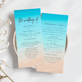 En el programa de bodas en la playa