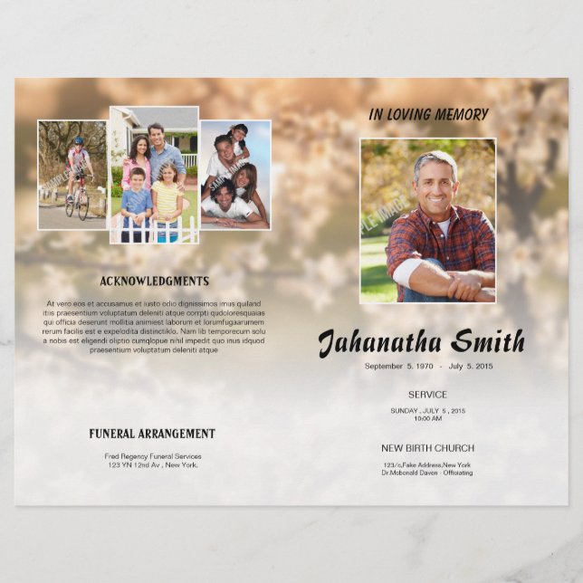 En el volante del programa Memoria-Funeral (Anverso)