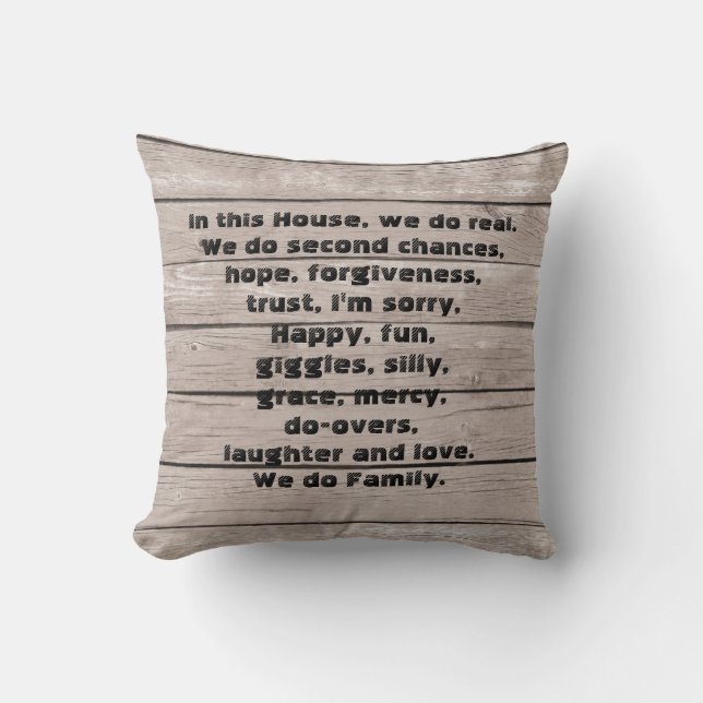 En esta casa, hacemos una verdadera almohada de ti (Anverso)