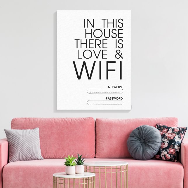 En esta casa hay amor y arte de pared WiFi (Insitu (Sala de estar))