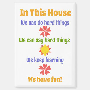 En esta casa imán de "reglas de la casa"