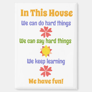 En esta casa imán de "reglas de la casa"